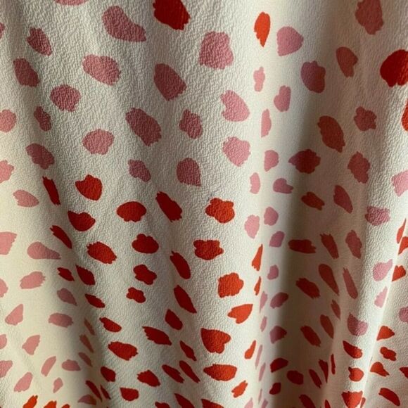 BCBG Pink & Red Pastel Polka Dot Dress sz 10 - Picture 6 of 7